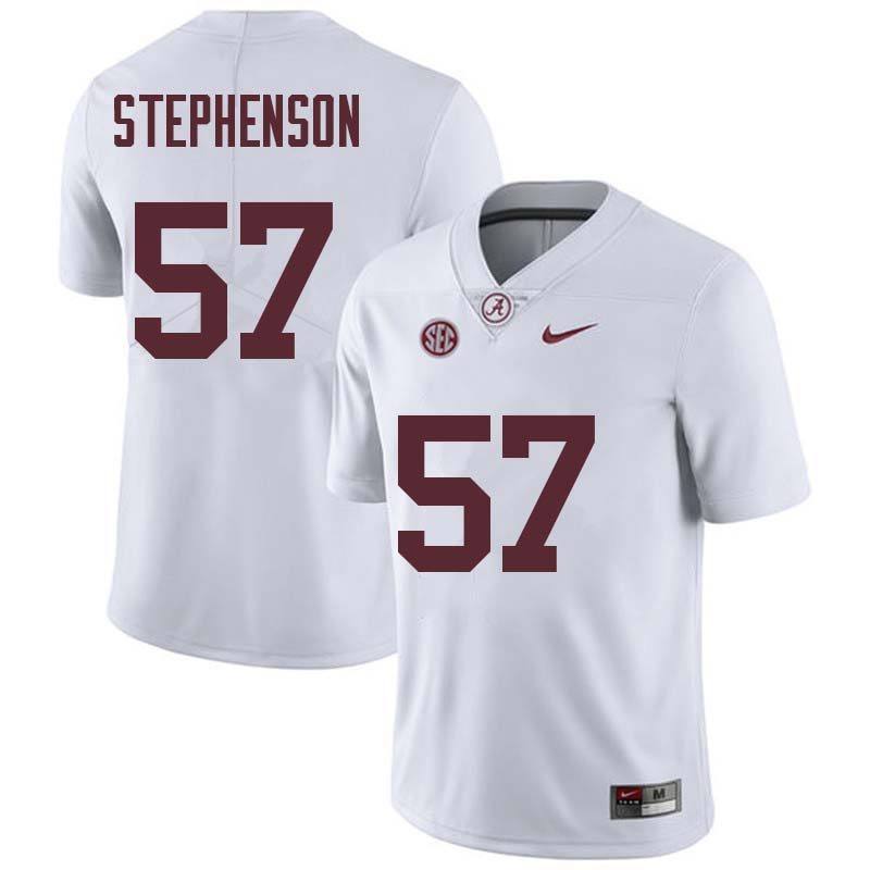 Men #57 Dwight Stephenson Alabama Crimson Tide College Football Jerseys Sale-White